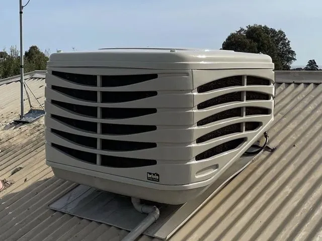 Serviced evaporative cooler